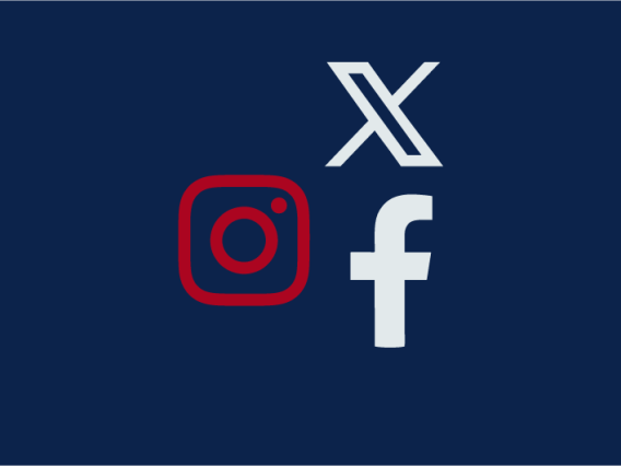 Icon showing Instagram, Facebook, and X icons