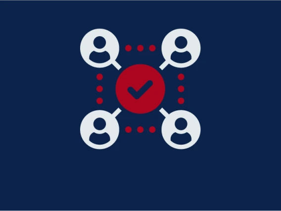 Icon showing the connection of people