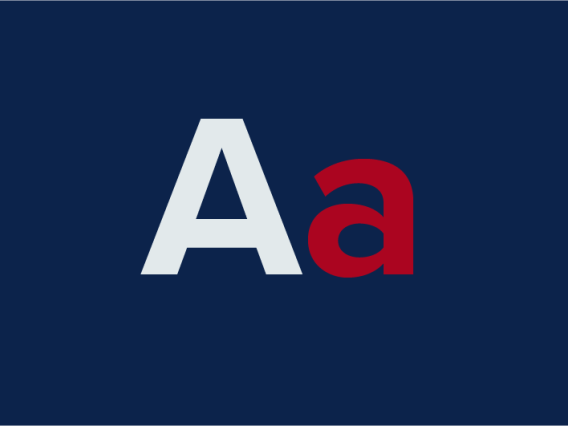 A capital "A" and a lowercase "a"