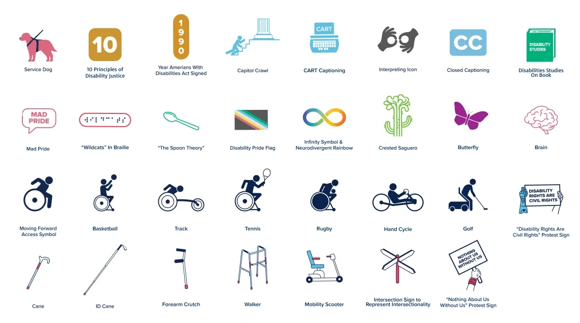  Name Disability Icon List