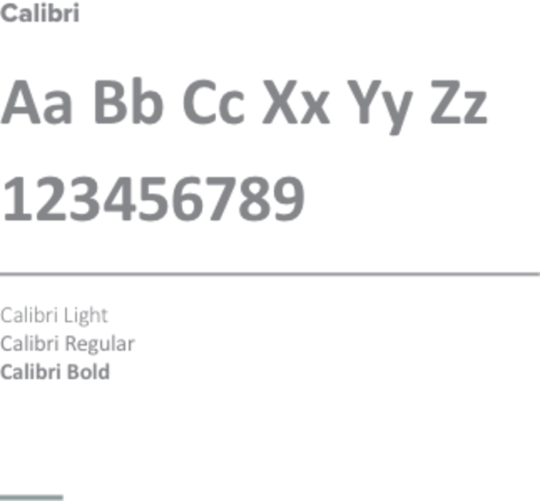 calibri typography