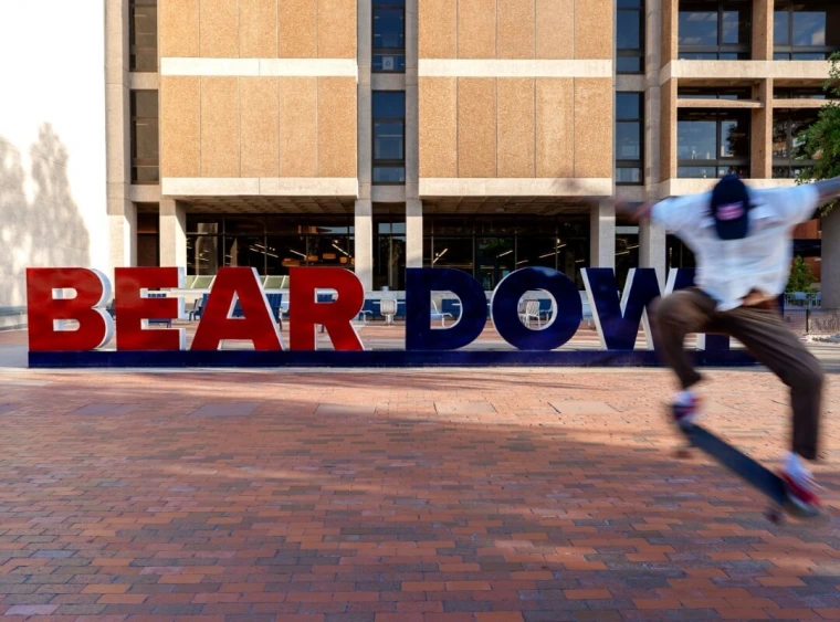 Bear Down sign on UA campus