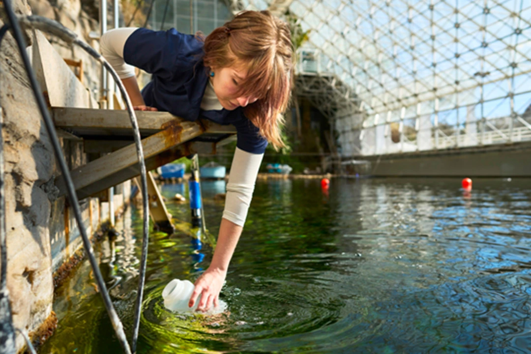 UArizona student studying in Biosphere 2