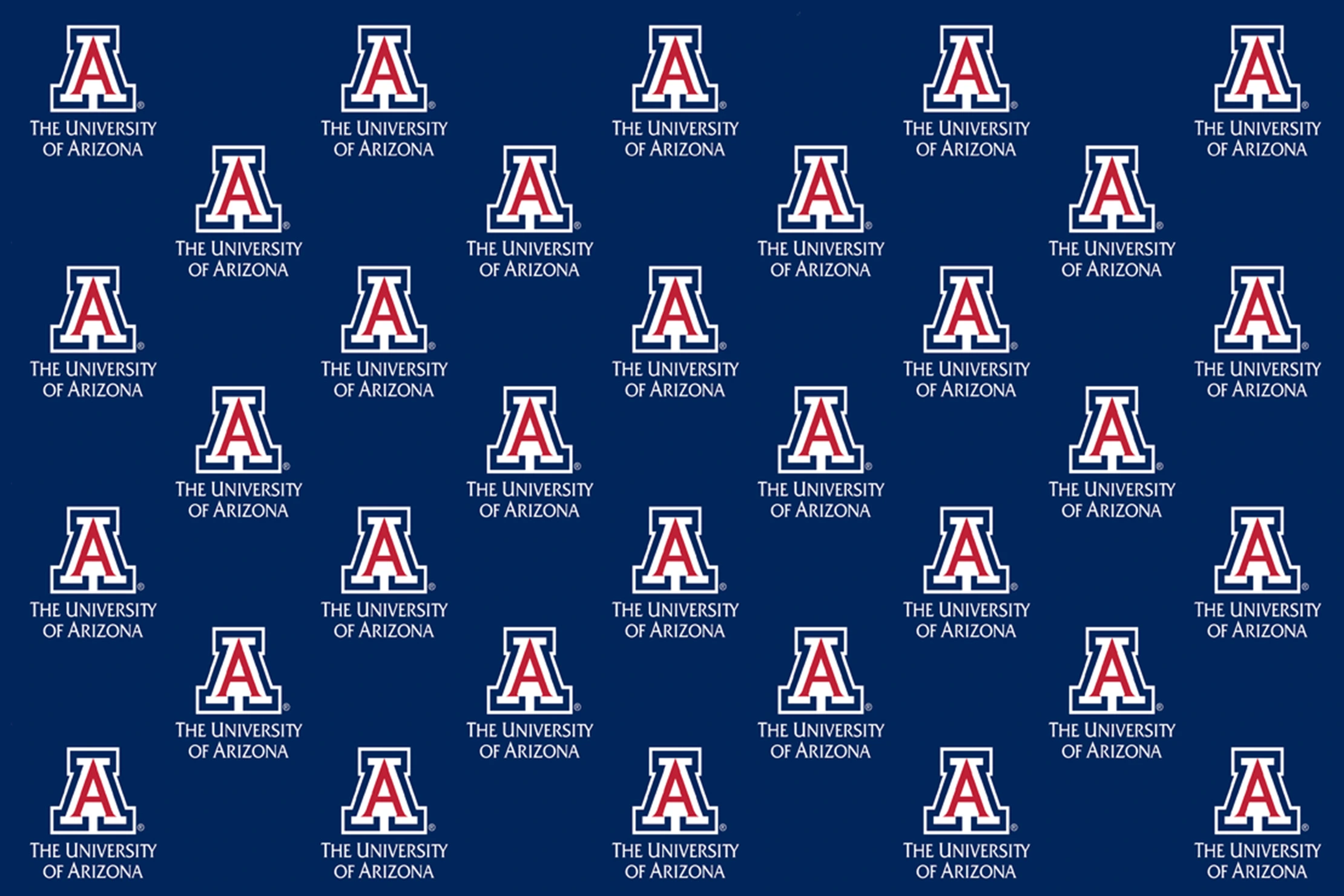 Blue press background with UArizona logo