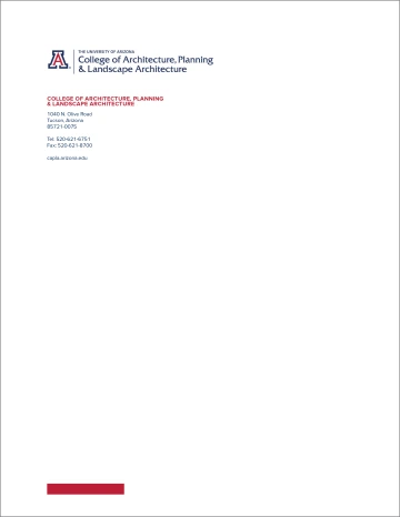 UArizona letterhead