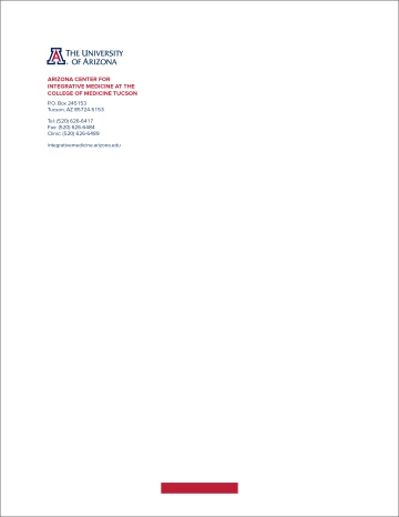 UArizona print letterhead