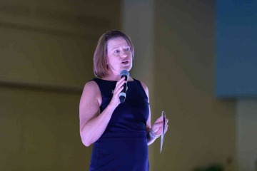 Christie Harper presenting at the ONE conference